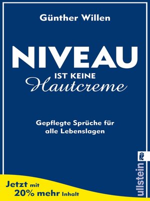 cover image of Niveau ist keine Hautcreme